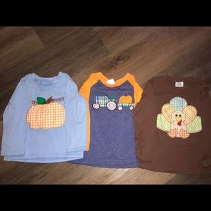 Lot of fall long sleeve 2T boys shirts.